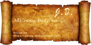 Jánosy Diána névjegykártya